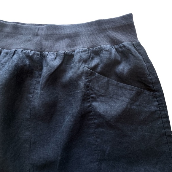 Eileen Fisher Skirt Women’s Size Small Black Elastic Waist Organic Cotton Midi - Picture 3 of 7